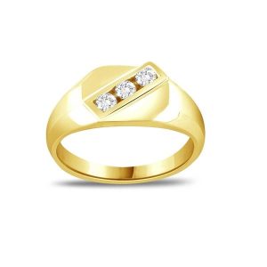 MEN’S RING 1/3 CT ROUND DIAMOND 10K YELLOW GOLD