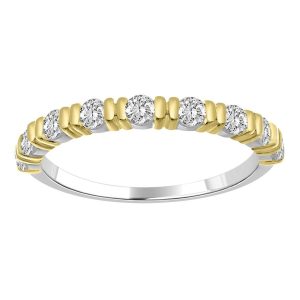 LADIES STACKABLE BAND 1/2 CT ROUND DIAMOND 14K YELLOW GOLD